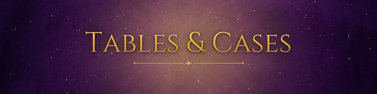 Tables and Cases