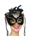 Black Velvet Venetian Eyemask by Masquerade