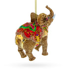 Circus Elephant Glass Christmas Ornament by BestPysanky