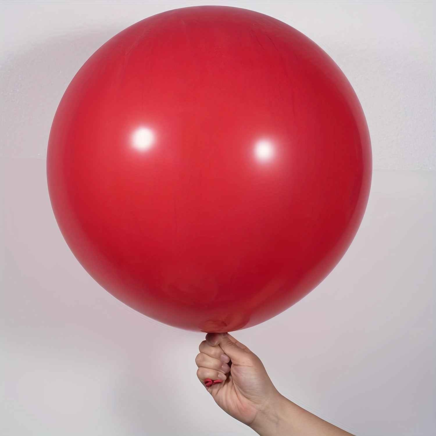 8pcs Red Enormous Latex Party Balloon, 18Inch Large Latex Party Round Helium Balloon, for Wedding, Birthday, Valentine'S Day, Engagement, Anniversary, Festival Party Decoration, New Year Party Decoration