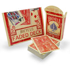 Faded Rider Back Red Bicycle Deck by Magic Makers