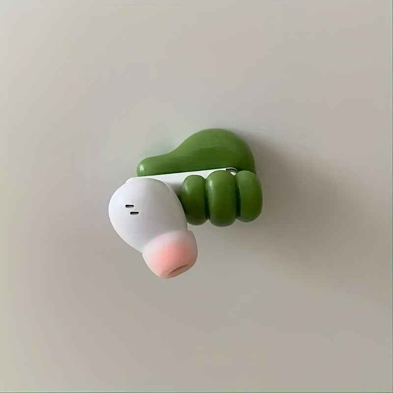 10 Thumb Shaped Hooks - Non Drilling Adhesive Hooks for Home, Kitchen, and Bedroom, Made of Plastic Material, Suitable for Charging Cables, Tables, and Drawers, Home Storage Organizer, Utility Hooks