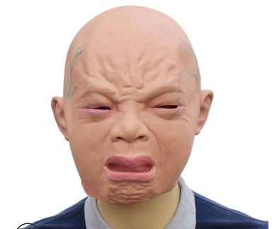 Crying Mask Funny S Y Angry Baby Face Latex Mask Headgear Halloween by Baby Joy