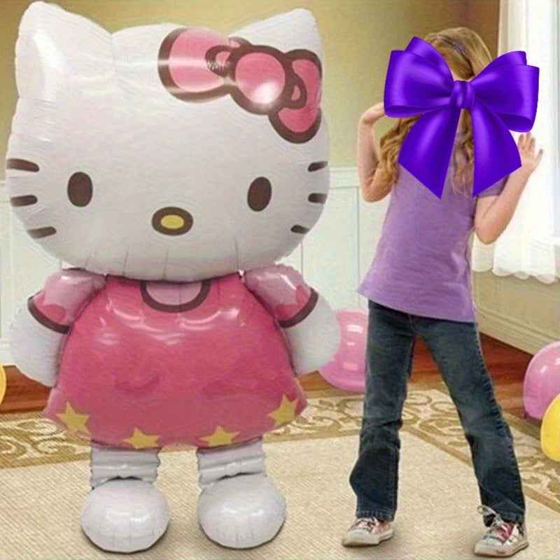 [Hello Kitty Balloon] Sanrio Hello Kitty Balloon - Large Inflatable Hello Kitty Face with Iconic Bow for Birthday Party Decorations, Graduation, Showers & for mother’s Day - Party Balloons for Events, Durable Indoor/Outdoor Hello Kitty Character