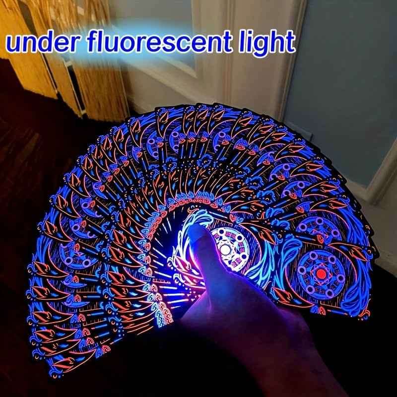 Creative, Novel, Cool, and Fun Limited Edition Fancy Card Cutting Performance Playing Cards - Reflective, Luminous, Fluorescent, UV-Reflective Playing Cards - Black Core Cloth-Finish Playing Cards - High-End Finale Gift Playing Cards - New Anime