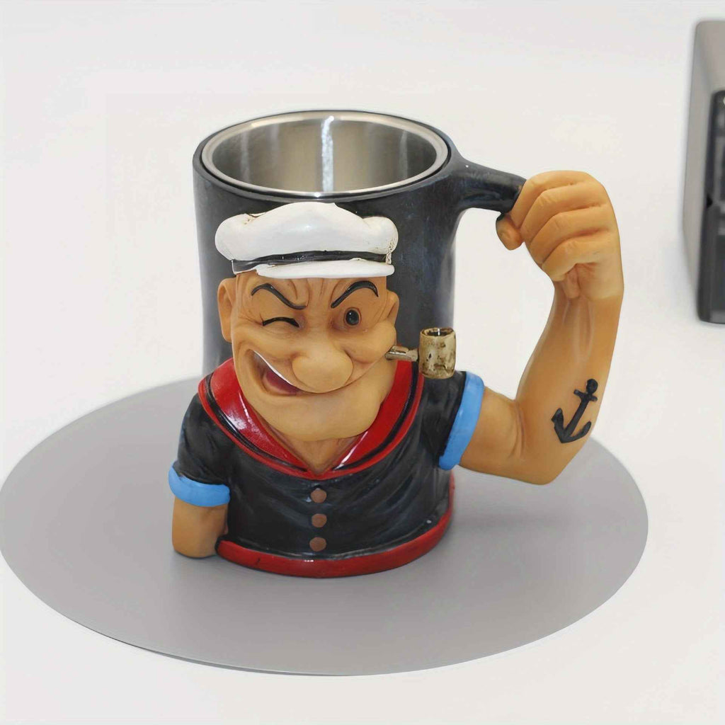 3D Mug - Large Capacity Resin Coffee Cup with Cartoon Design, Durable ABS Material, Perfect for Home, Office, Or Holiday Gifts, Unique Drinking Organ, Office Drinkware | Cartoon Character Mug | Durable Drinkware
