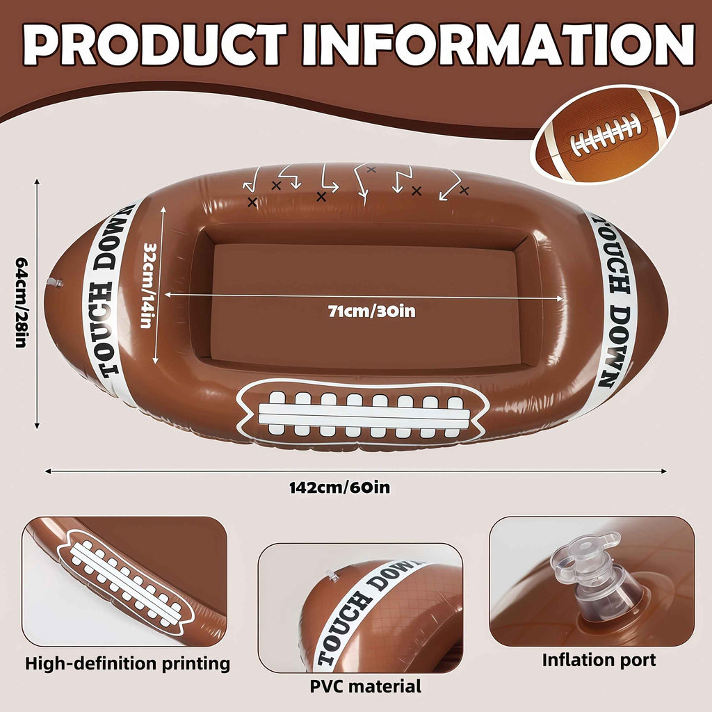 Inflatable Yard Decorations, Outdoor Festival Inflatable Decorations, 55.91inch X 25.2inch PVC Rugby Decorations - Perfect for Football Parties, Birthdays, Lawn And Beach Gatherings
