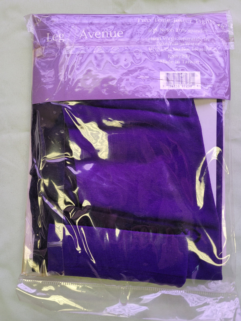 Two Tone Jester Tights Adult Plus Size Leg Avenue by HalloweenStore.com
