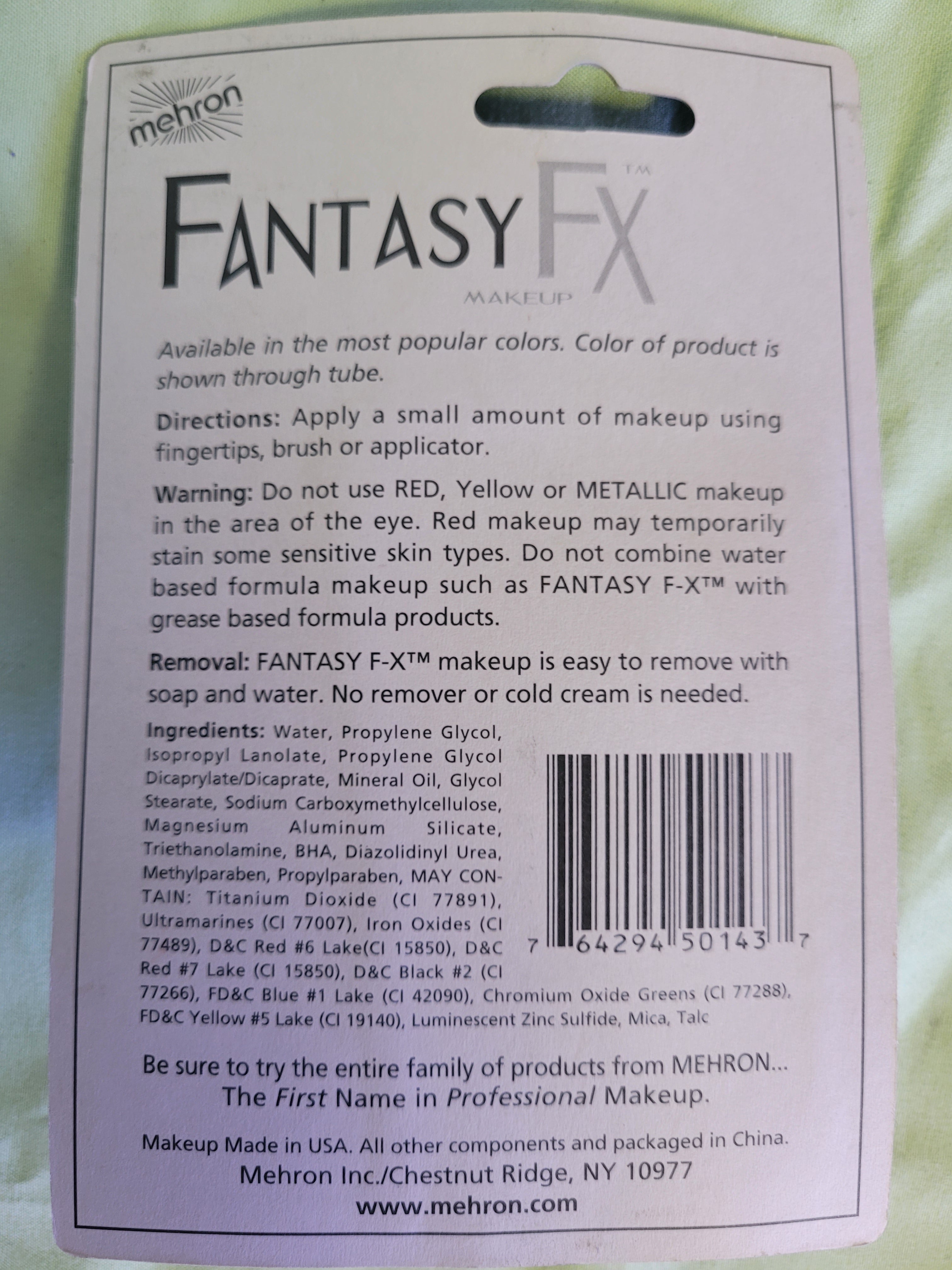 Wolfman Dark Brown Fantasy FX Cream Water Based Makeup 1 oz Mehron by HalloweenStore.com