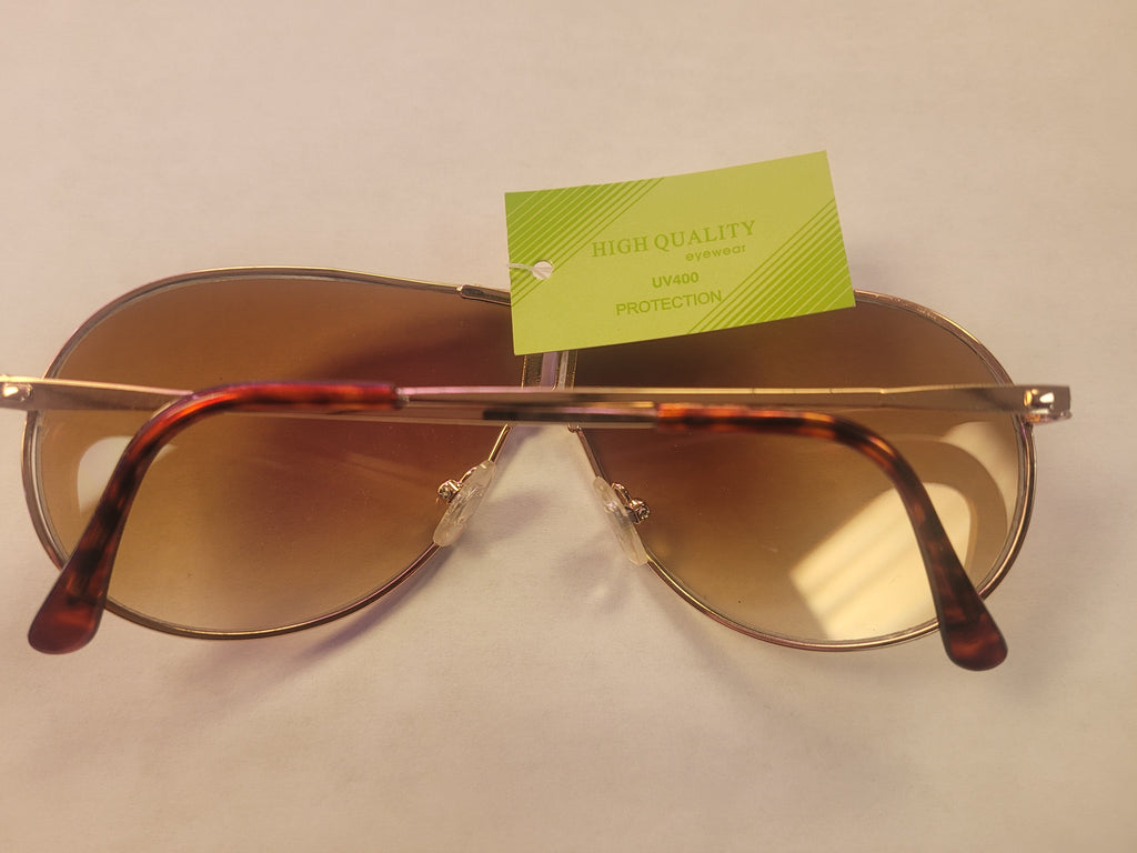 Aviator 80's Sunglasses with Gold Frame by HalloweenStore.com