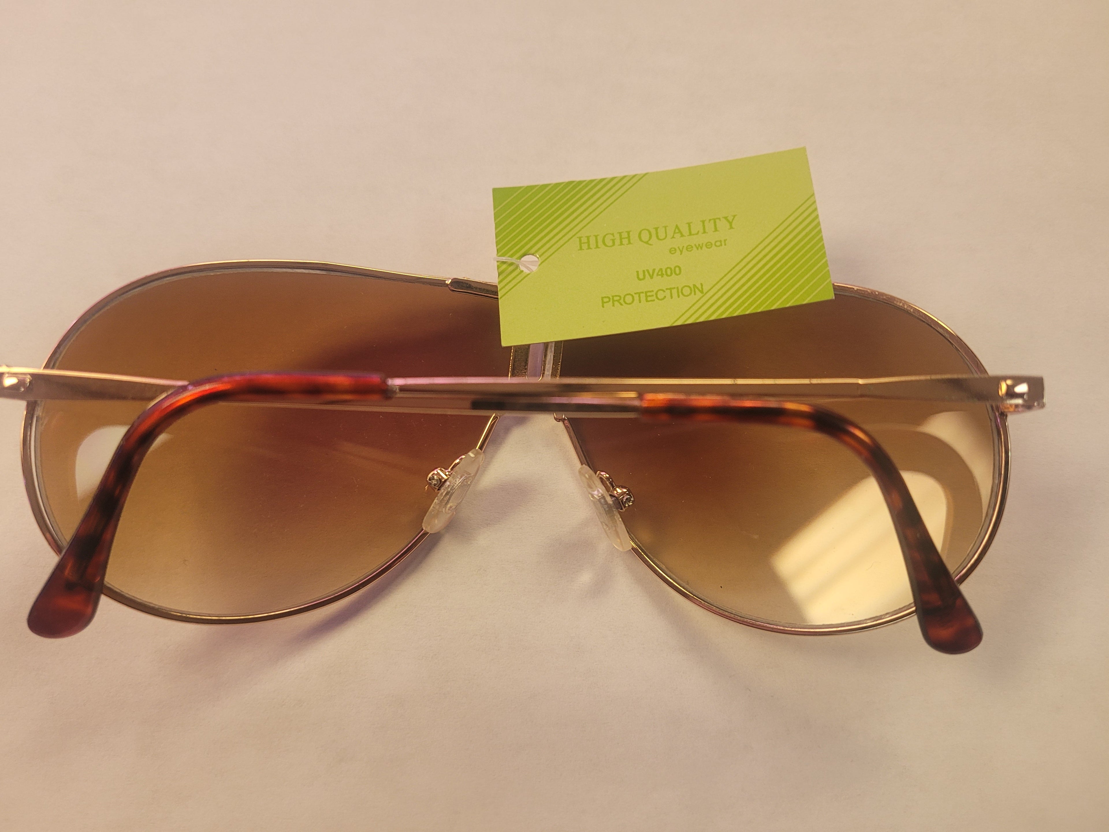 Aviator 80's Sunglasses with Gold Frame by HalloweenStore.com