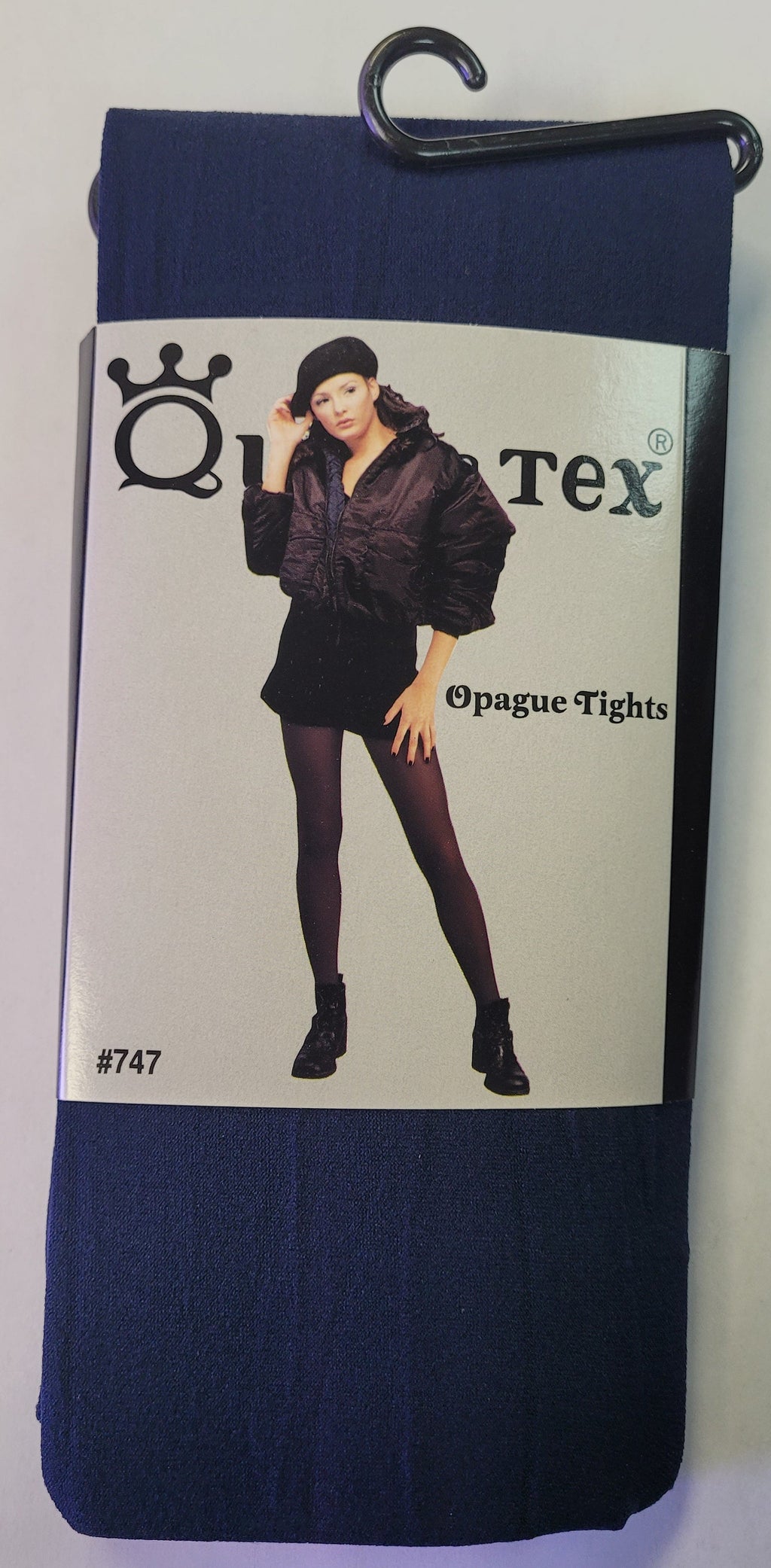 Opaque Navy Blue Tights Women's by HalloweenStore.com