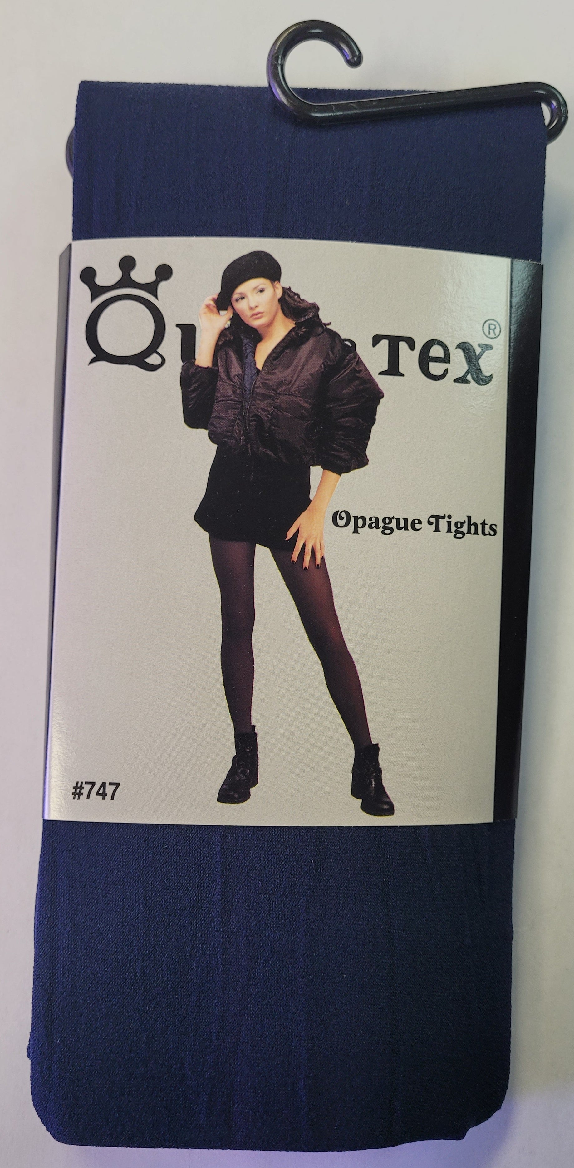 Opaque Navy Blue Tights Women's by HalloweenStore.com