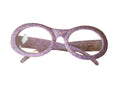 Silver Sparkle Glitter Glasses with Clear Lens by HalloweenStore.com