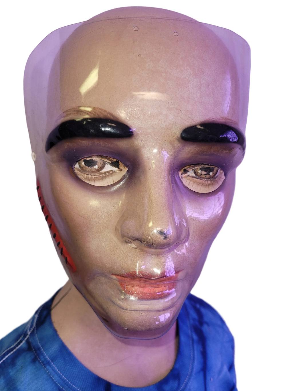 Plastic Wounded Face Bloody Masks by HalloweenStore.com