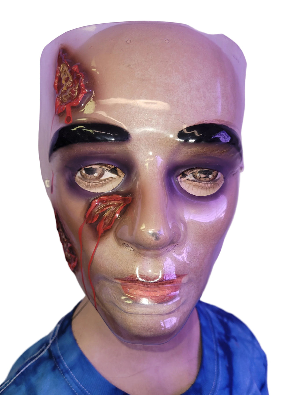 Plastic Wounded Face Bloody Masks by HalloweenStore.com