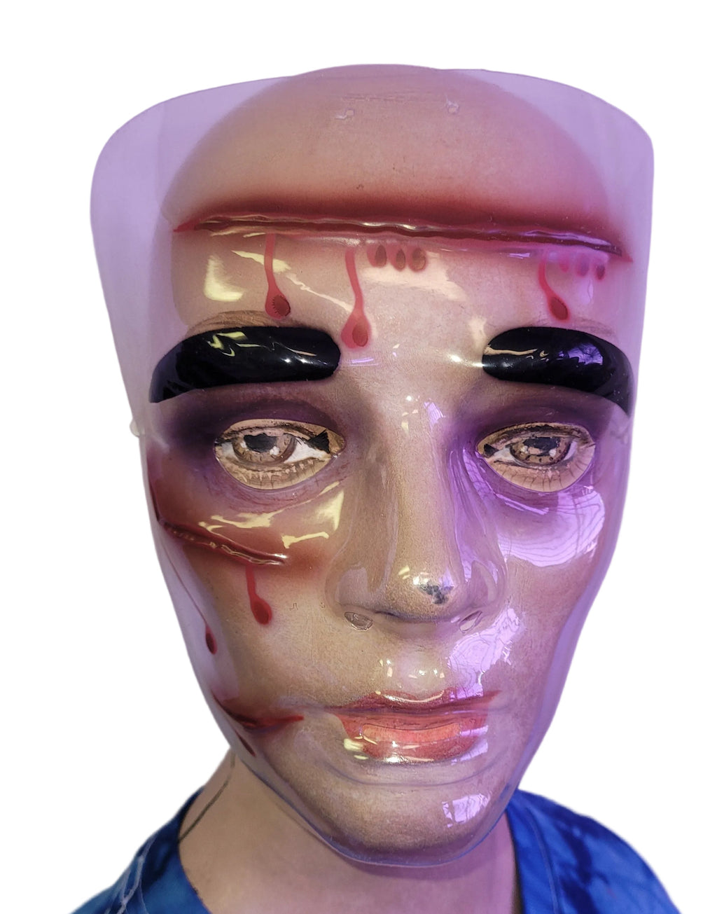 Plastic Wounded Face Bloody Masks by HalloweenStore.com