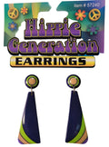 Hippie 60's Mod Generation Earrings Plastic by HalloweenStore.com
