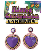 Hippie 60's Mod Generation Earrings Plastic by HalloweenStore.com
