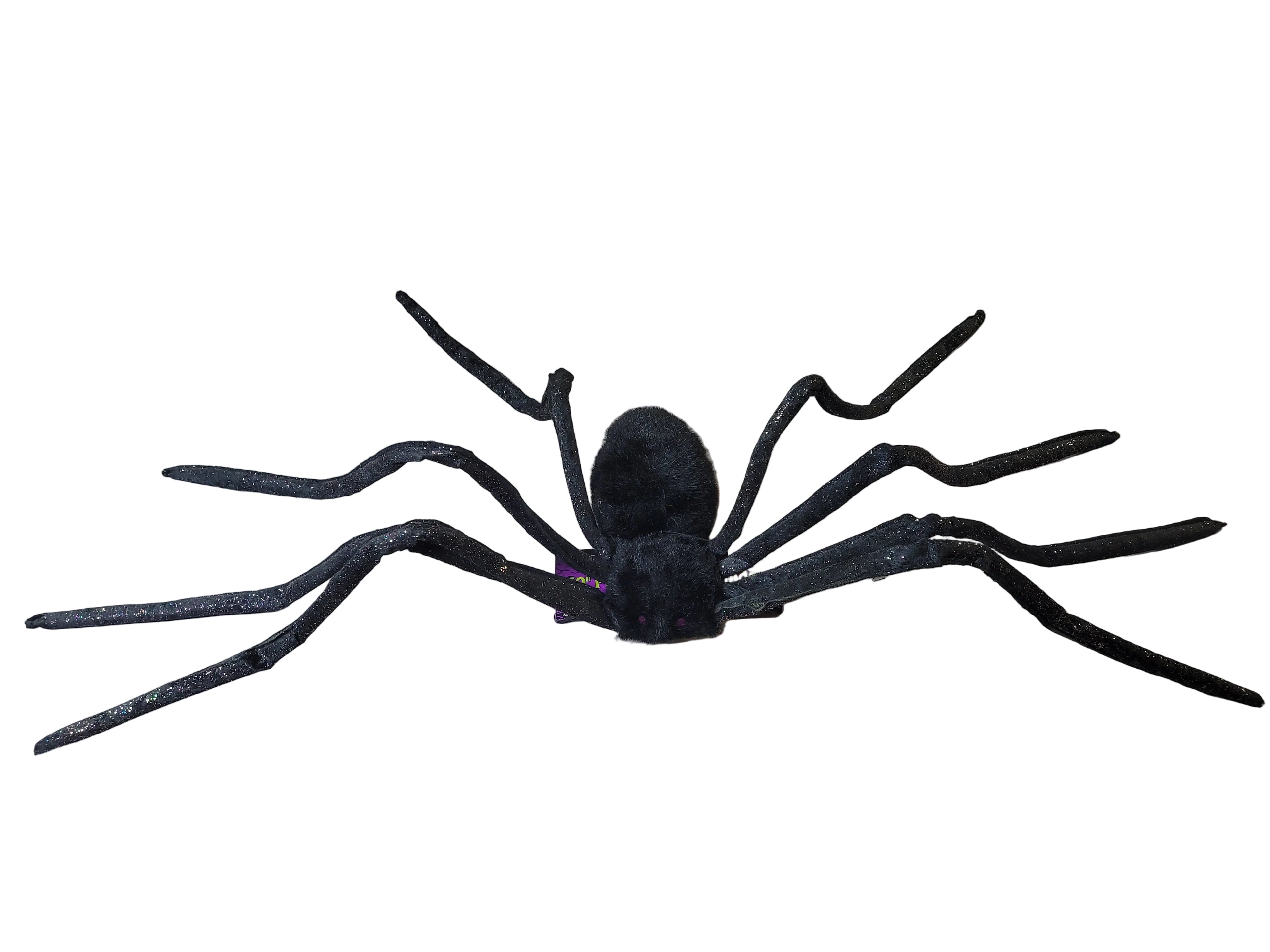 50" Posable Black Glitter Spider Halloween Prop by HalloweenStore.com
