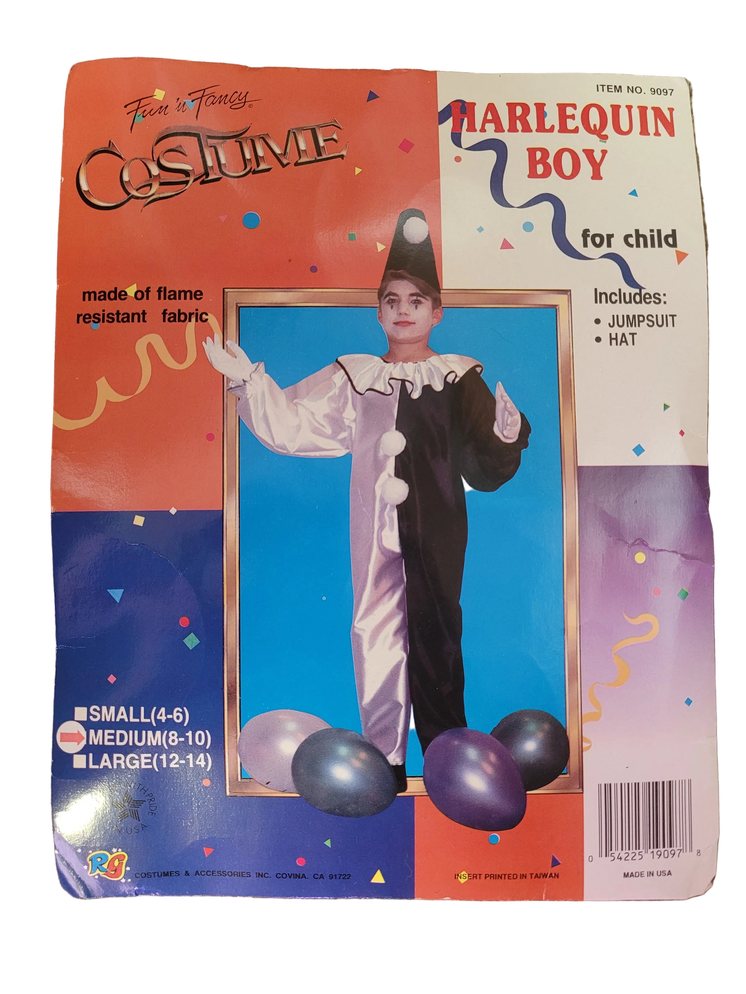 Harlequin Boy Child Costume Medium by HalloweenStore.com