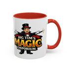 Magic Logo Coffee Mug — "Big Tim's Magic Emporium" Accent Mug (11/15oz) by Printify