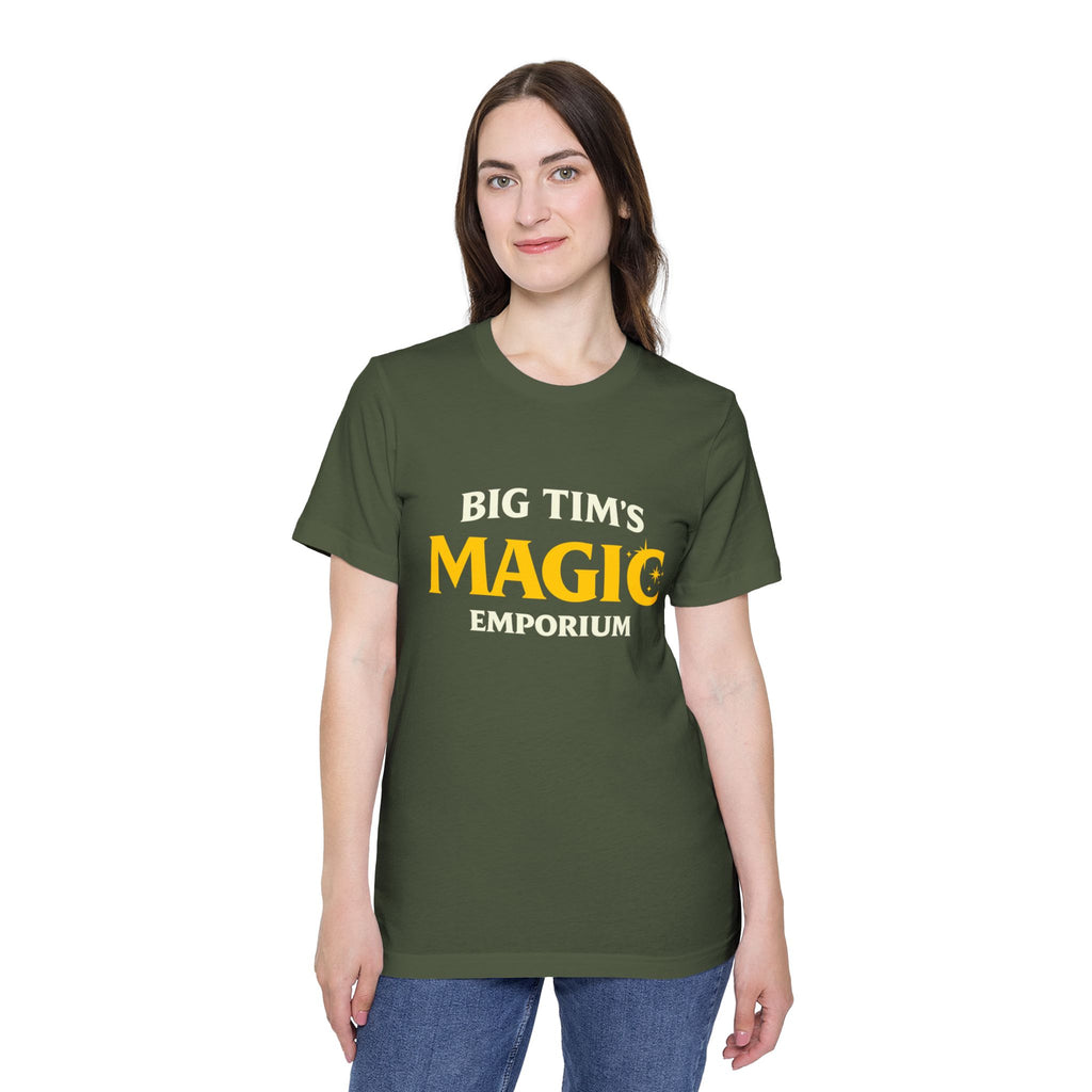 "Big Tim's Magic Emporium" - Retro Logo Tee T-Shirt by Printify