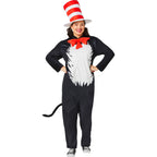 Adult Dr. Seuss The Cat In The Hat Costume Jumpsuit by HalloweenStore.com