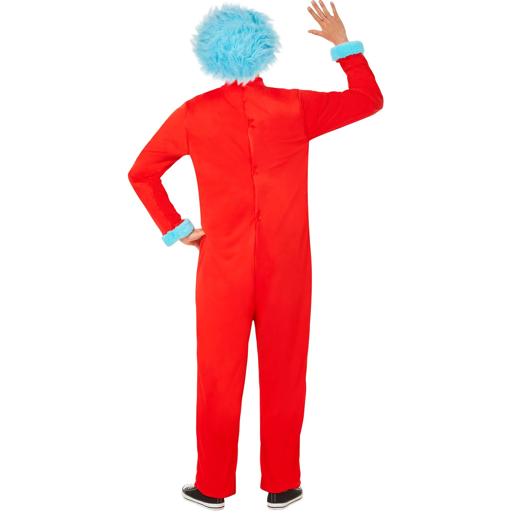 Dr. Seuss, Thing Jumpsuit Adult Costume by HalloweenStore.com
