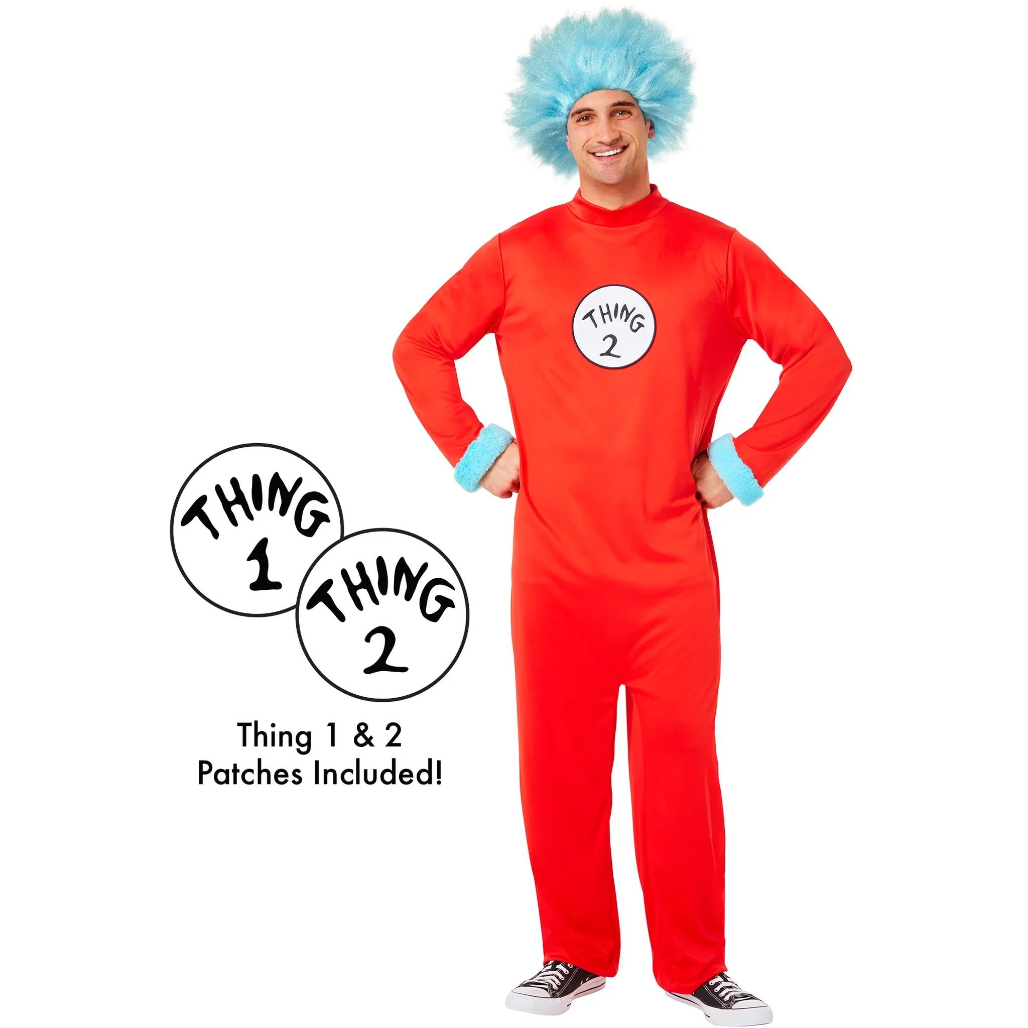 Dr. Seuss, Thing Jumpsuit Adult Costume by HalloweenStore.com