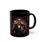 Frankenstein | Dracula Magician Black Mug — Halloween mug/Coffee Cup (11oz/15oz) by Printify