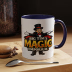 Magic Logo Coffee Mug — "Big Tim's Magic Emporium" Accent Mug (11/15oz) by Printify