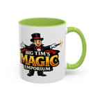 Magic Logo Coffee Mug — "Big Tim's Magic Emporium" Accent Mug (11/15oz) by Printify