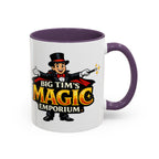 Magic Logo Coffee Mug — "Big Tim's Magic Emporium" Accent Mug (11/15oz) by Printify