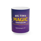 Ceramic Mug — 'Big Tim's Vagmag Emporium' Retro Purple Coffee Cup by Printify