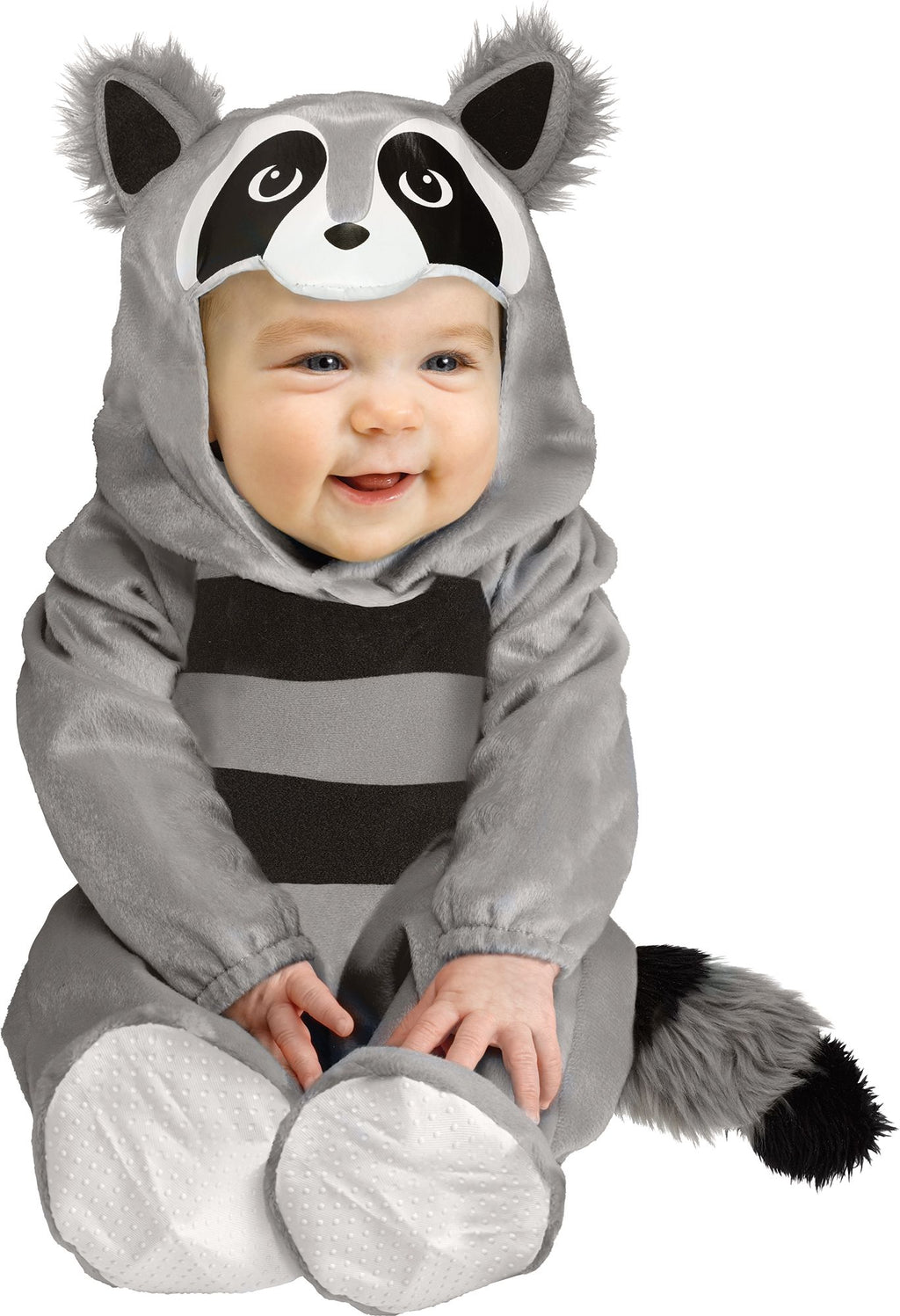 Baby Raccoon Toddler Costume Footed Jumpsuit Onesie by HalloweenStore.com