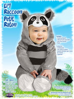 Baby Raccoon Toddler Costume Footed Jumpsuit Onesie by HalloweenStore.com