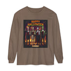 Halloween Monsters Long Sleeve T-Shirt — "Happy Halloween" Graphic by Printify