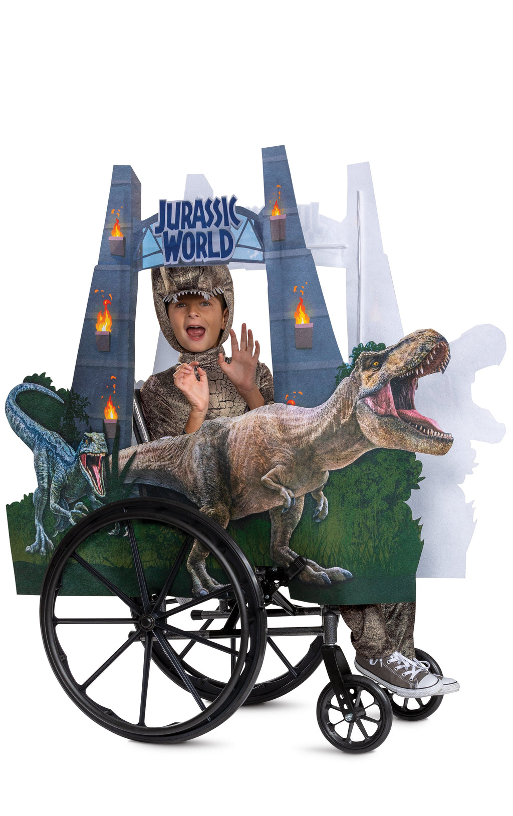 Jurassic World Adaptive Wheelchair Cover Child Costume Accessory by HalloweenStore.com