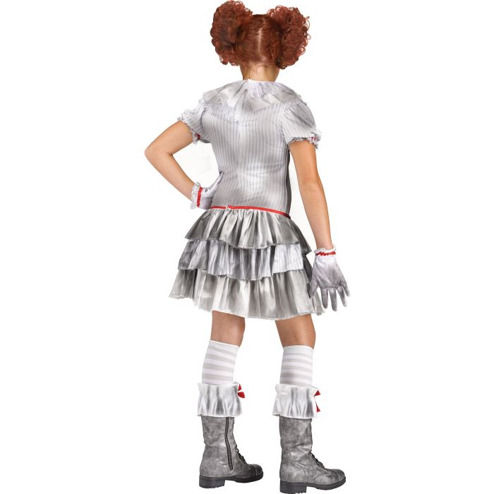 Carnevil Clown Pennywise Girls Costume by HalloweenStore.com