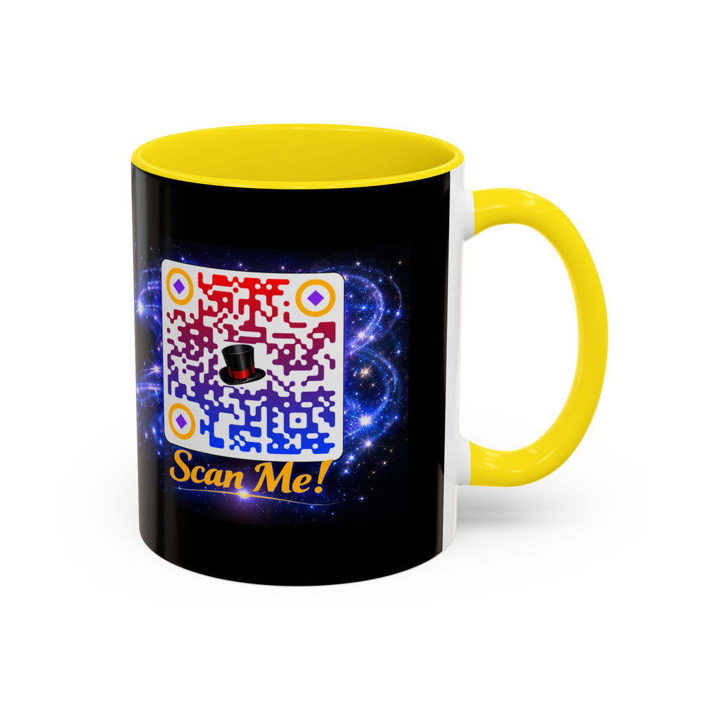 Magic QR Coffee Mug — 'Scan Me!' Mystical Barista Tea & Coffee Cup