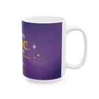 Ceramic Mug — 'Big Tim's Vagmag Emporium' Retro Purple Coffee Cup by Printify