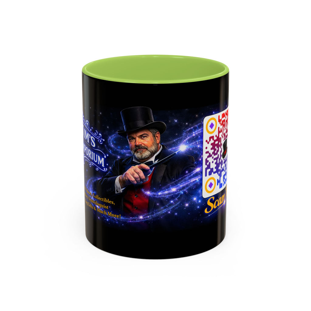 Magic QR Coffee Mug — 'Scan Me!' Mystical Barista Tea & Coffee Cup