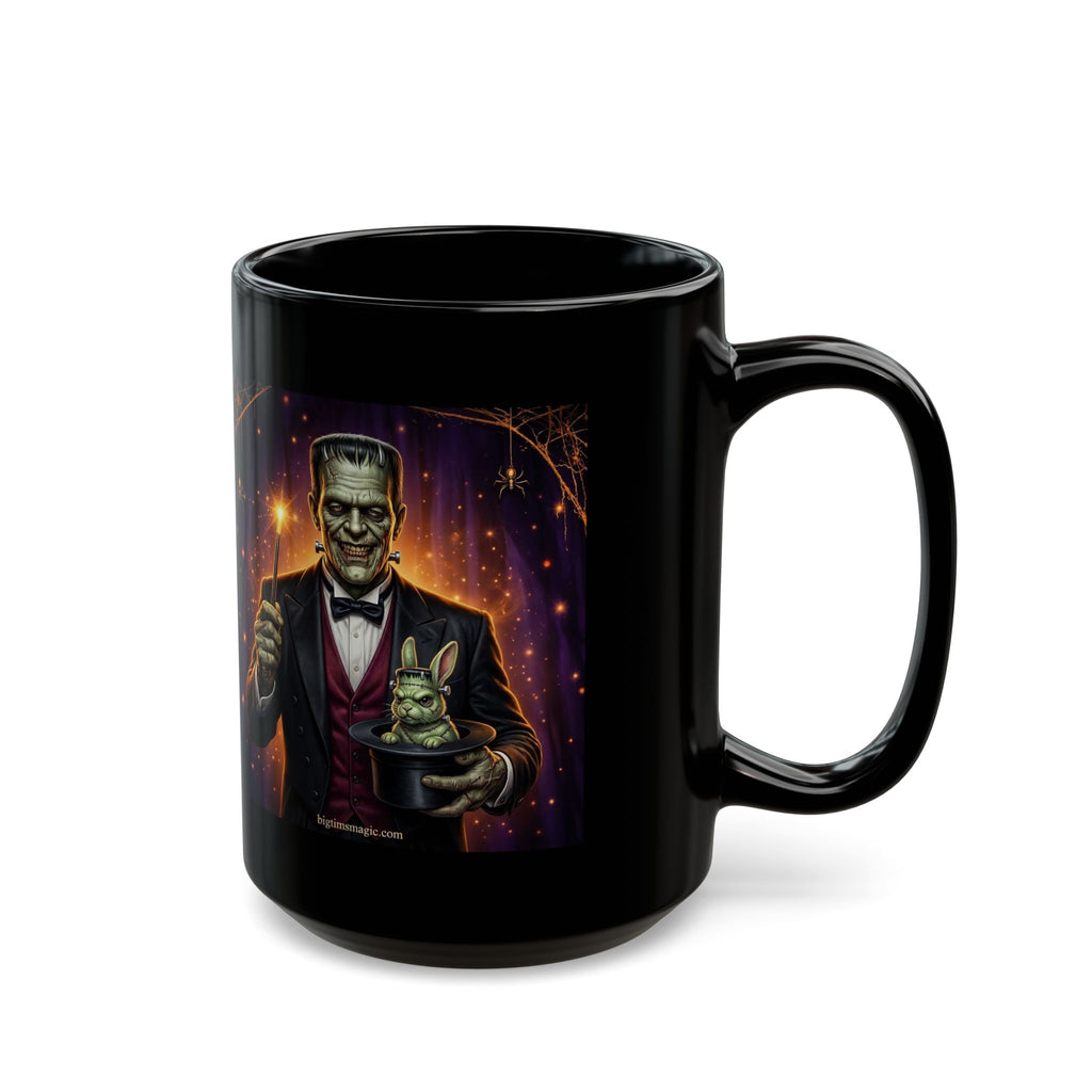 Frankenstein | Dracula Magician Black Mug — Halloween mug/Coffee Cup (11oz/15oz) by Printify