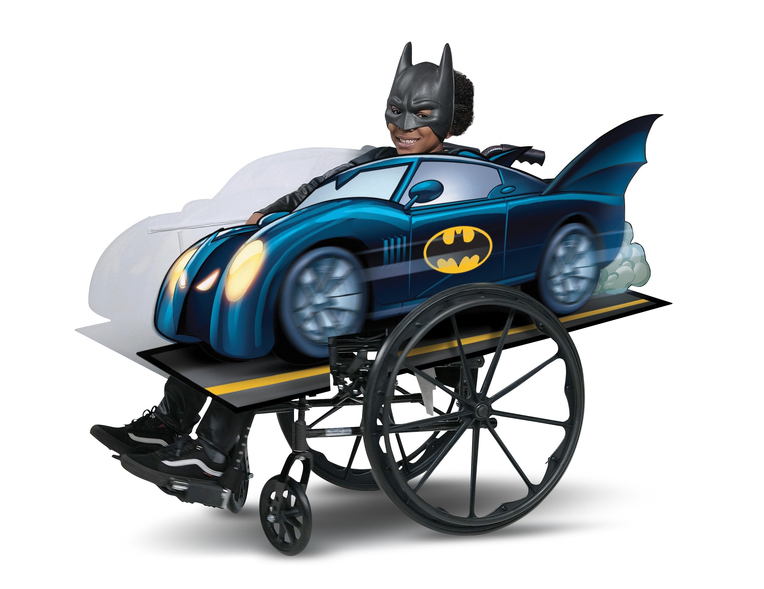 Batman Adaptive Wheelchair Cover Halloween Costume Officially Licensed by HalloweenStore.com