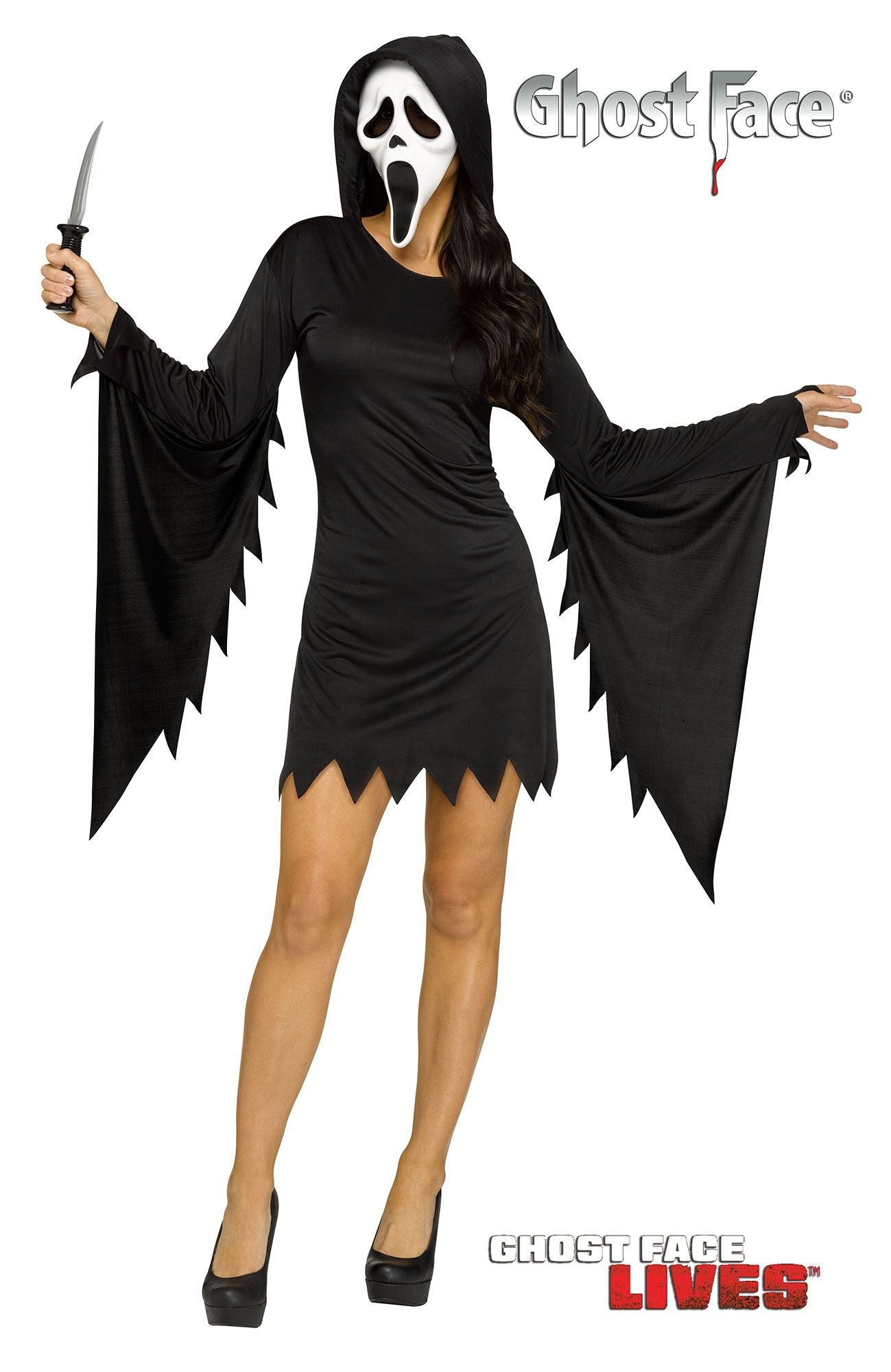Ghost Face Glamour Adult Scream Costume Sexy by HalloweenStore.com