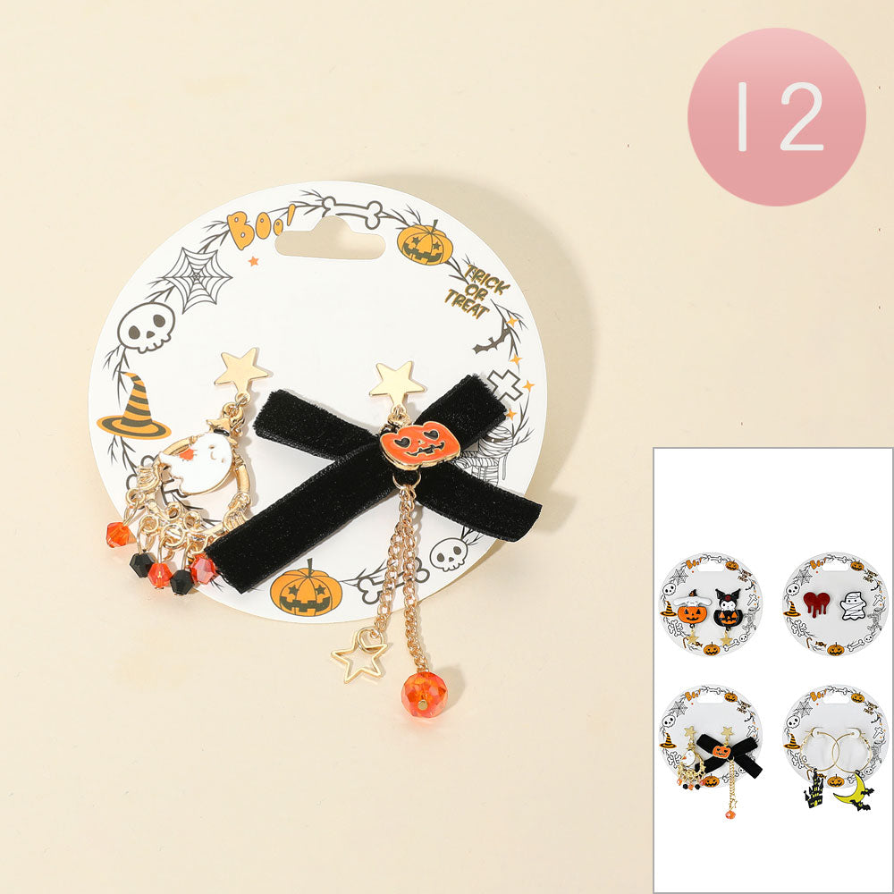 12Pairs - Mismatch Halloween Earrings by Madeline Love