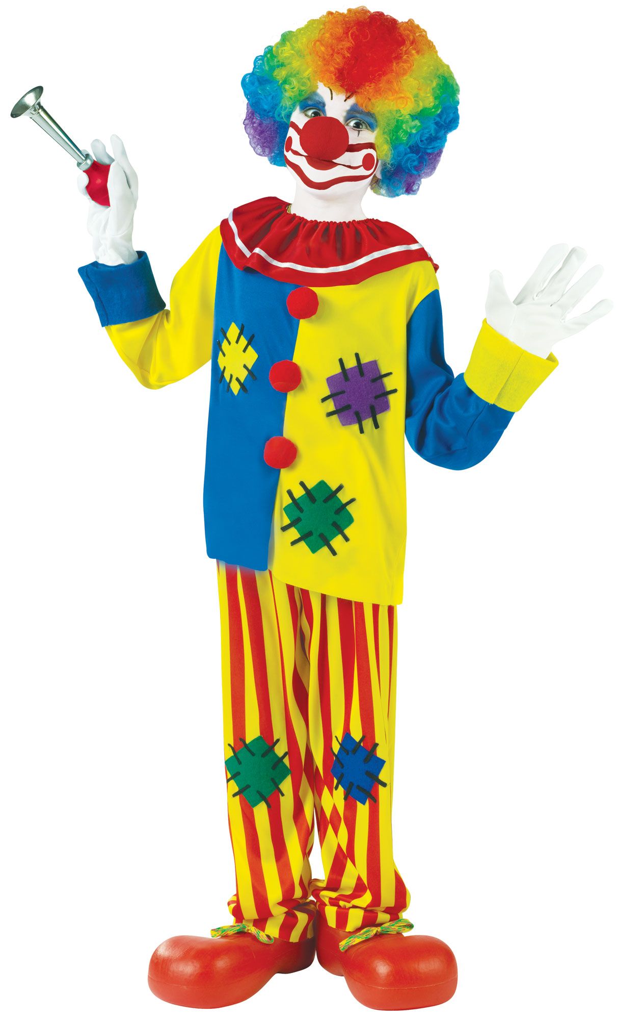 Big Top Clown Multicolor Boys Costume by HalloweenStore.com