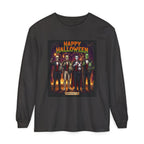 Halloween Monsters Long Sleeve T-Shirt — "Happy Halloween" Graphic by Printify