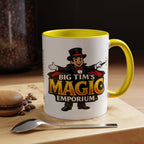 Magic Logo Coffee Mug — "Big Tim's Magic Emporium" Accent Mug (11/15oz) by Printify